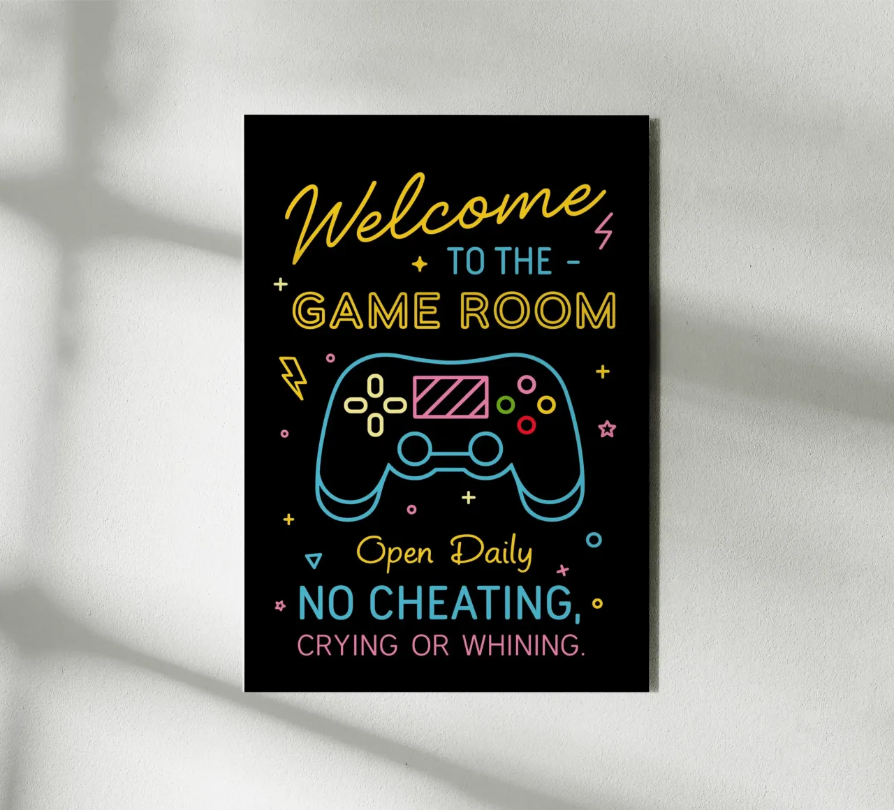 Welcome to the Game Room alluminio dibond da edsonramosart