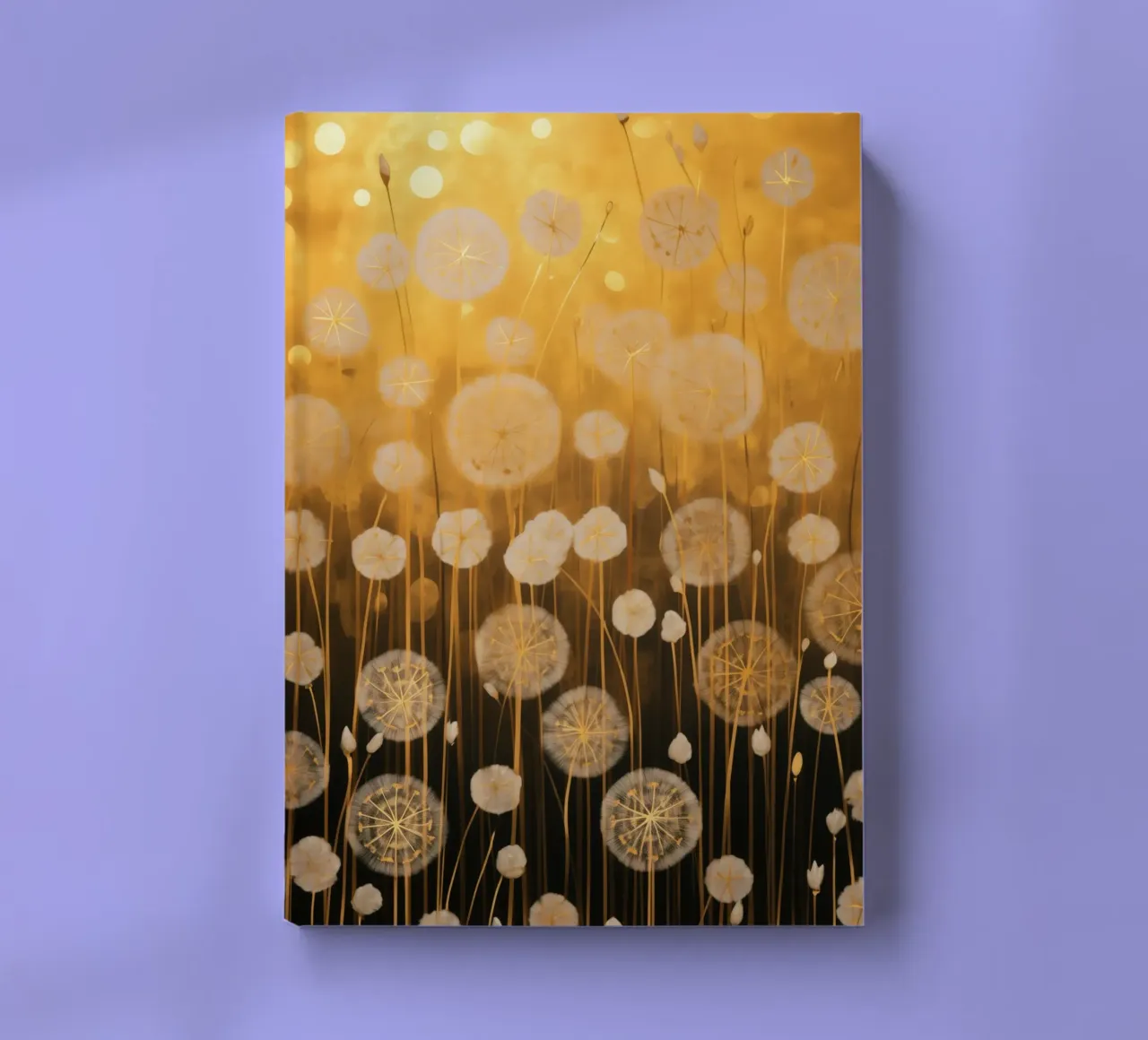 Golden Dandelions | Abstract Magic Autumn notebook by Autofocus