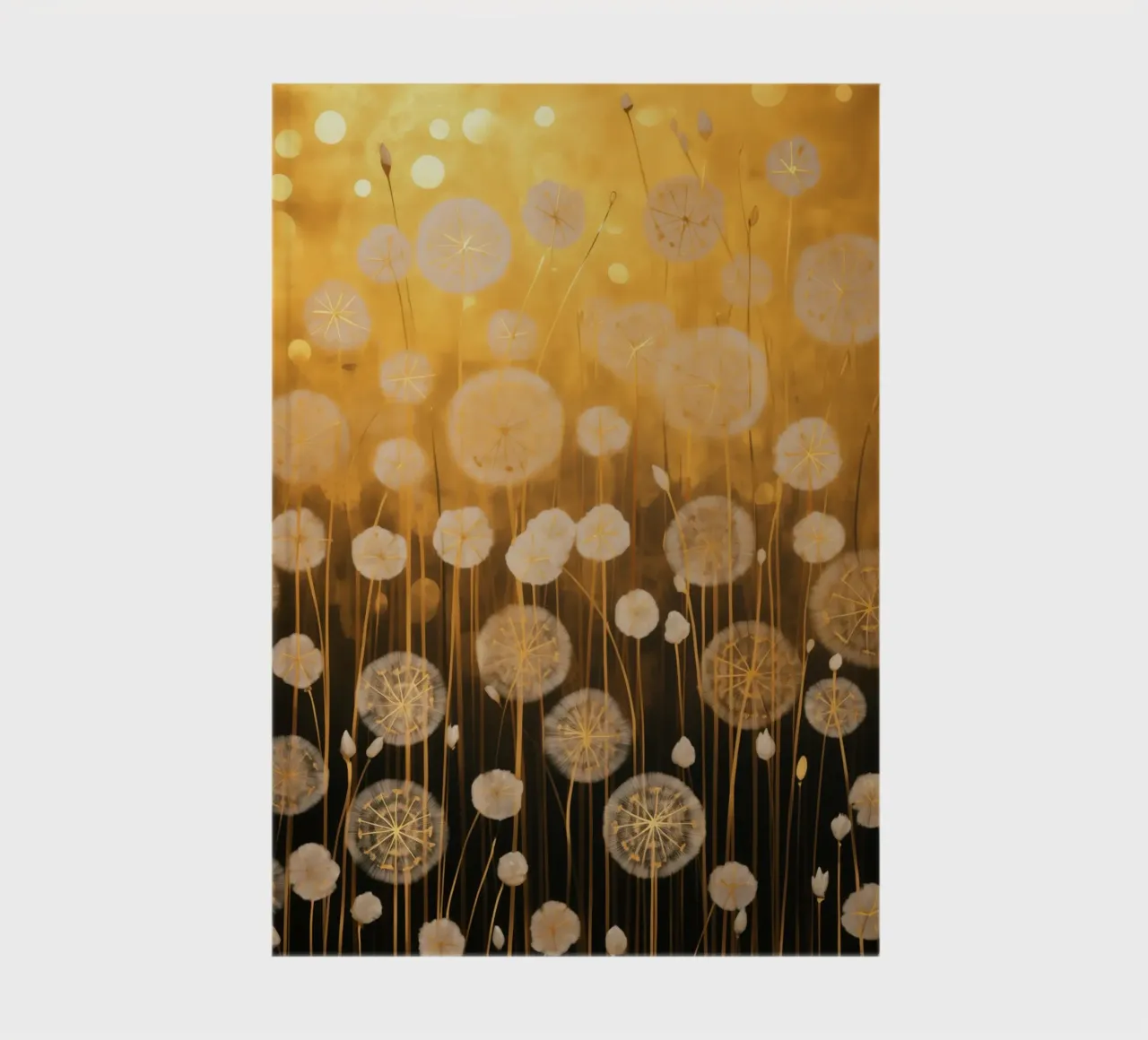Golden Dandelions | Abstract Magic Autumn notebook by Autofocus