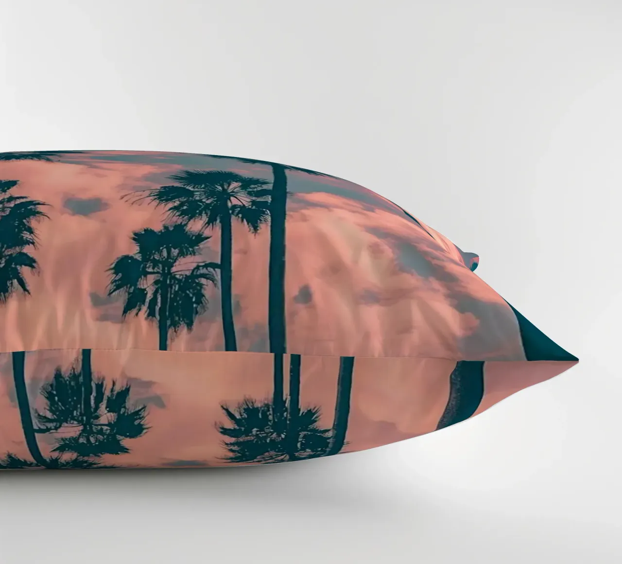Pink Sky With Palm Trees cuscino da Leonard Barreiro