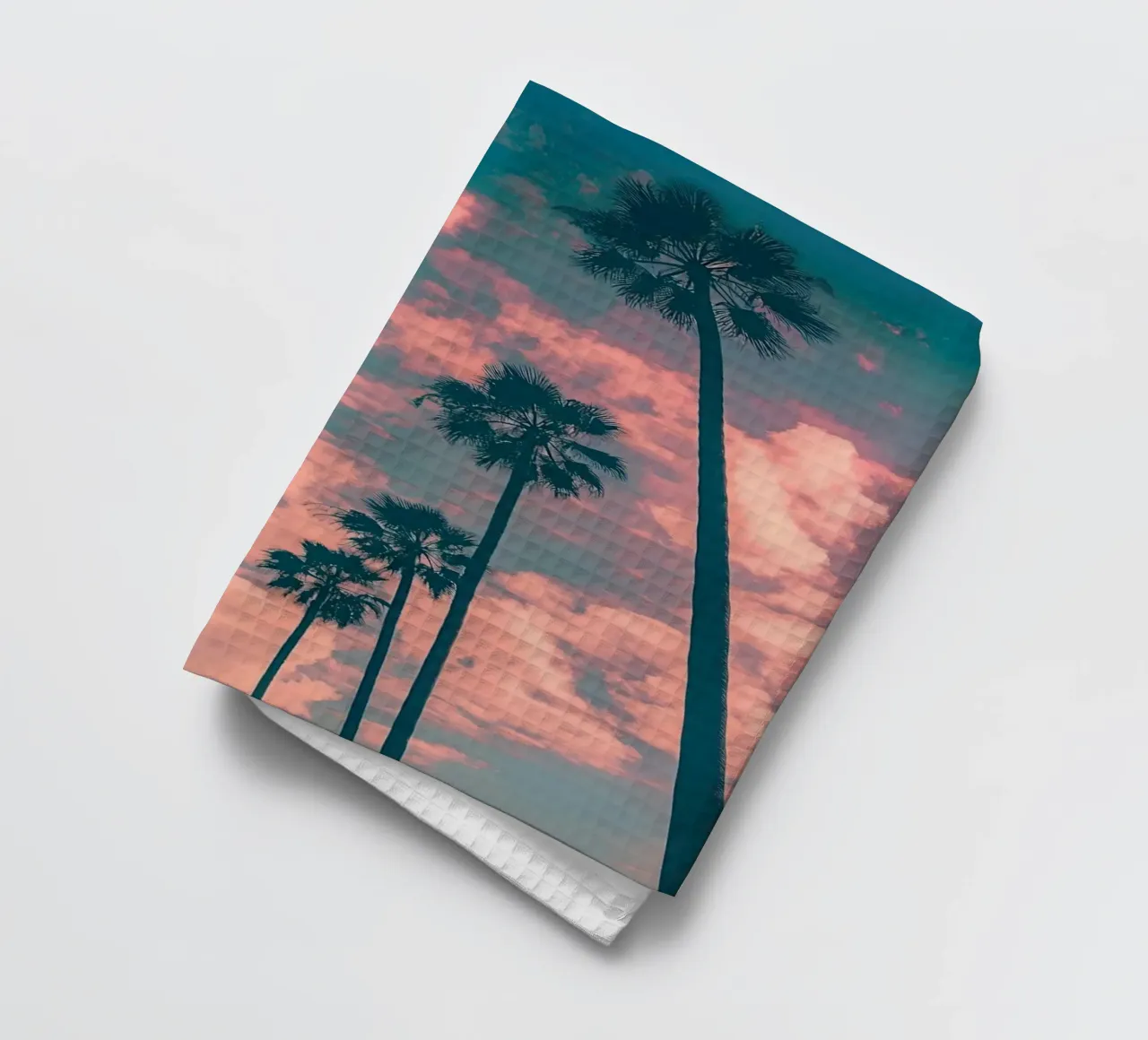 Pink Sky With Palm Trees canovaccio da cucina da Leonard Barreiro