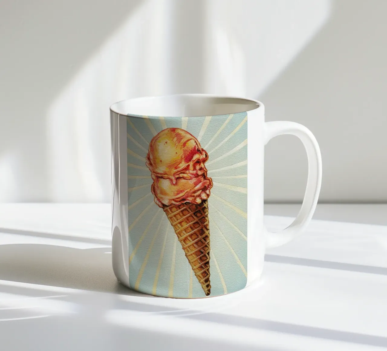 Strawberry Double Scoop keramische mok van Kelly Gilleran