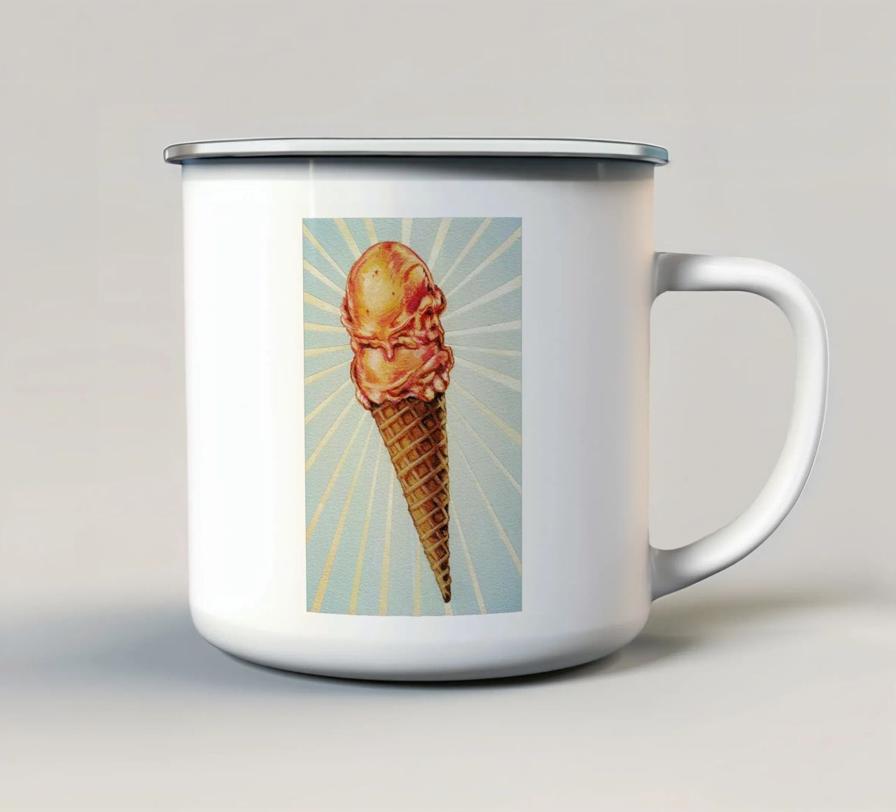 Strawberry Double Scoop tazza in smalto da Kelly Gilleran