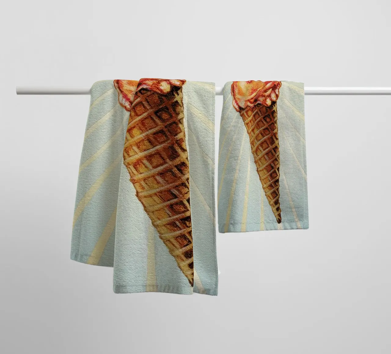 Strawberry Double Scoop asciugamano da bagno da Kelly Gilleran