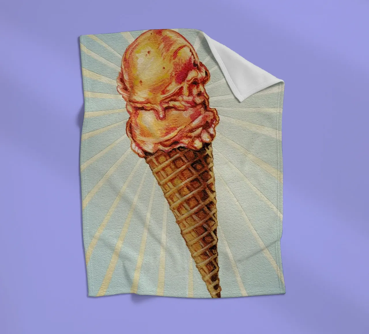 Strawberry Double Scoop coperta in pile da Kelly Gilleran