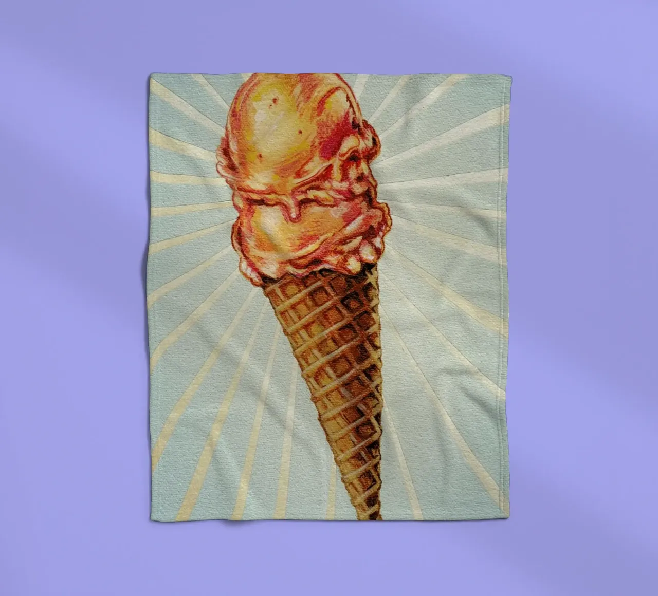 Strawberry Double Scoop coperta in pile da Kelly Gilleran