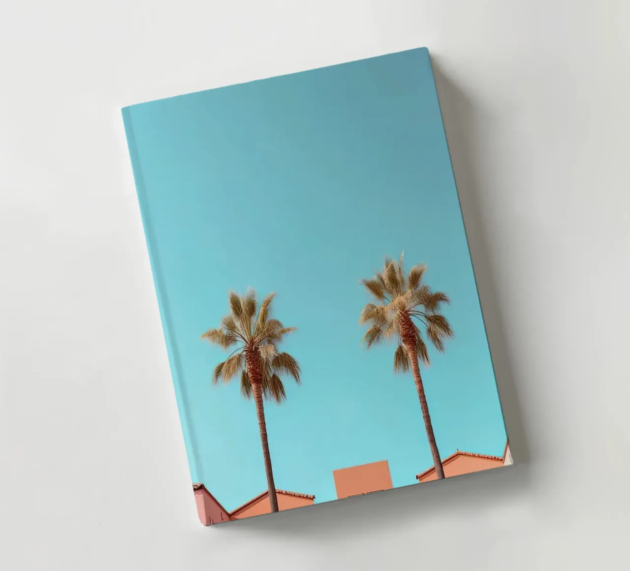 Row Of Pastel Color Houses And Palm Tree On The Beach Summer diario da Leonard Barreiro