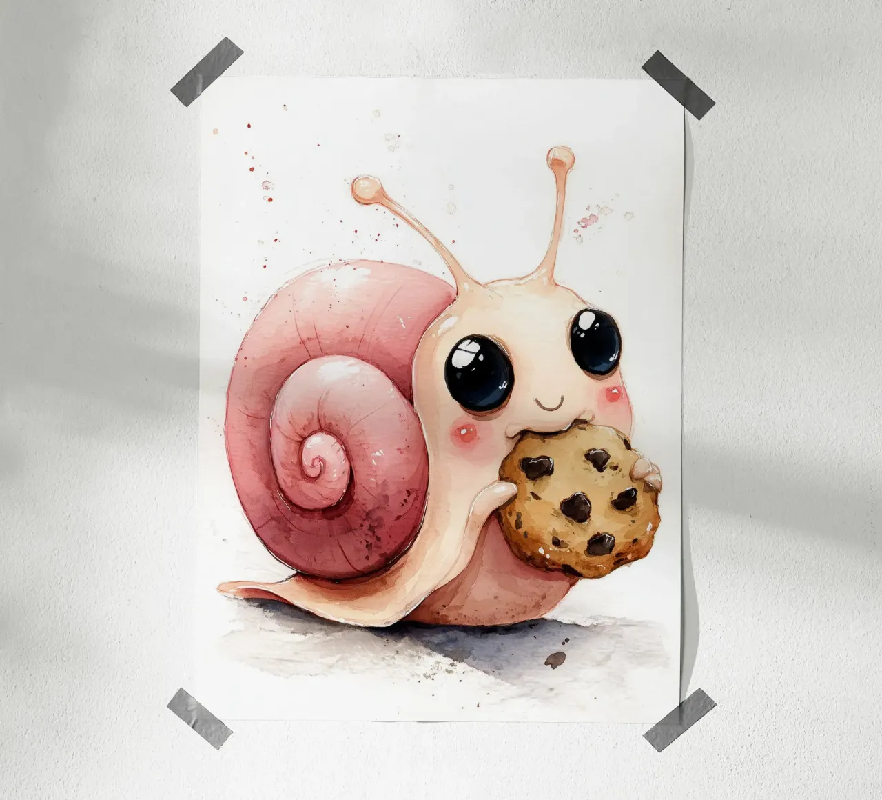 Simpatico poster a forma di lumaca per la cameretta di un bambino carta hahnemühle da Kid’s Dream