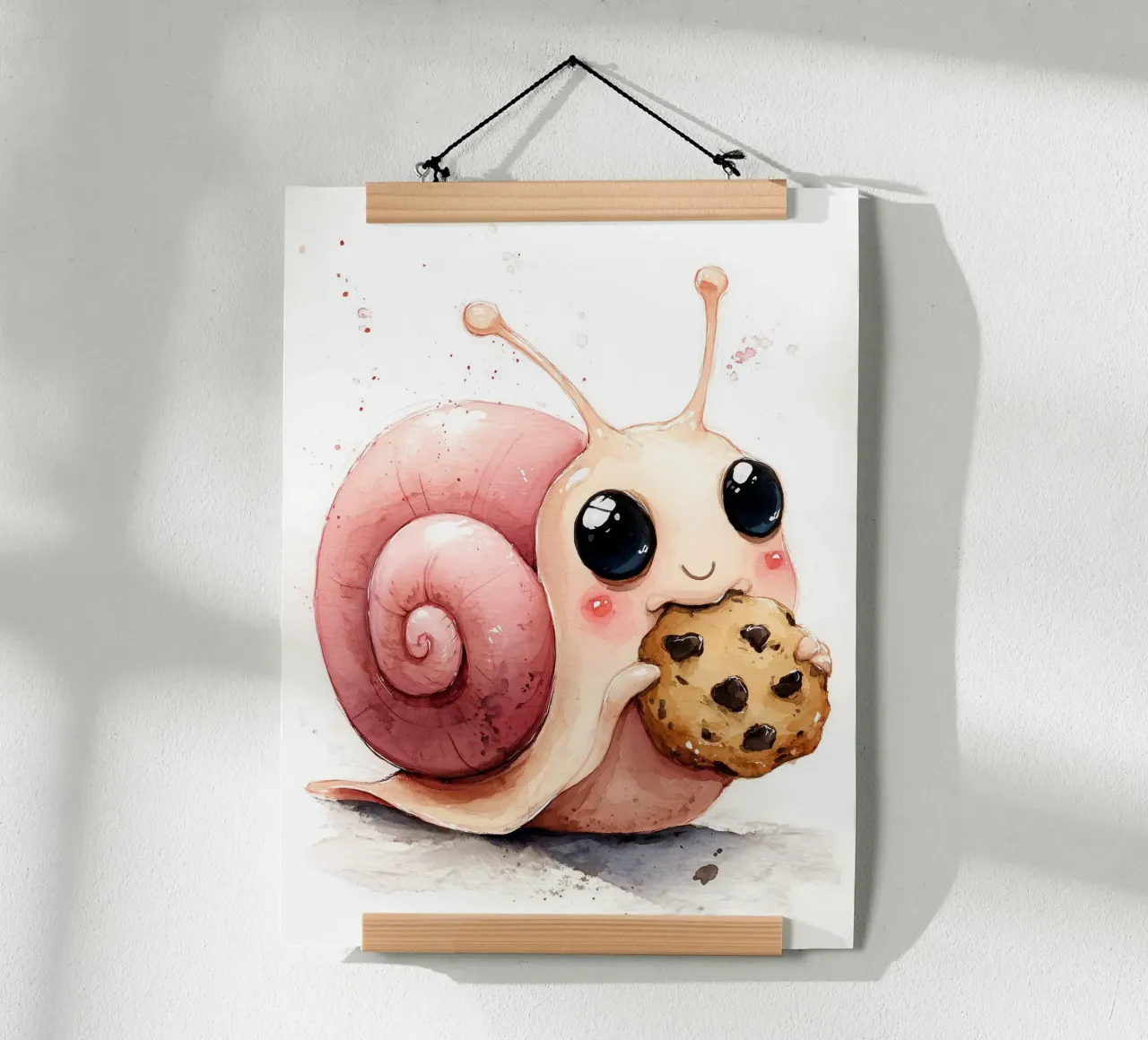 Simpatico poster a forma di lumaca per la cameretta di un bambino carta hahnemühle da Kid’s Dream