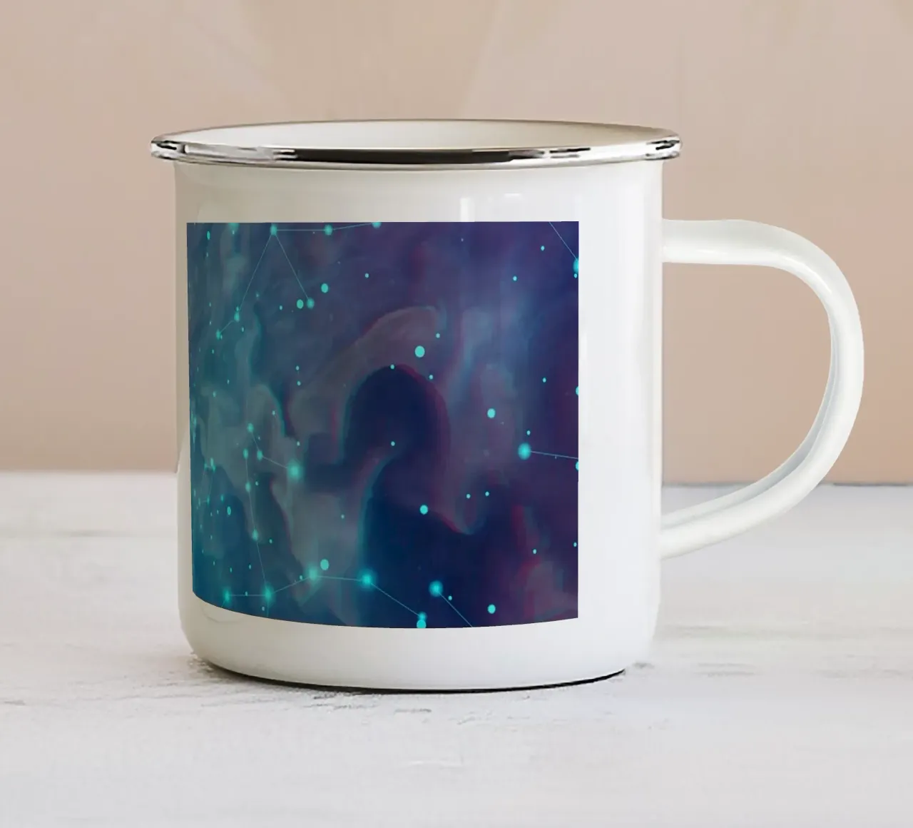Nebula tazza in smalto da Vivi Nicolin