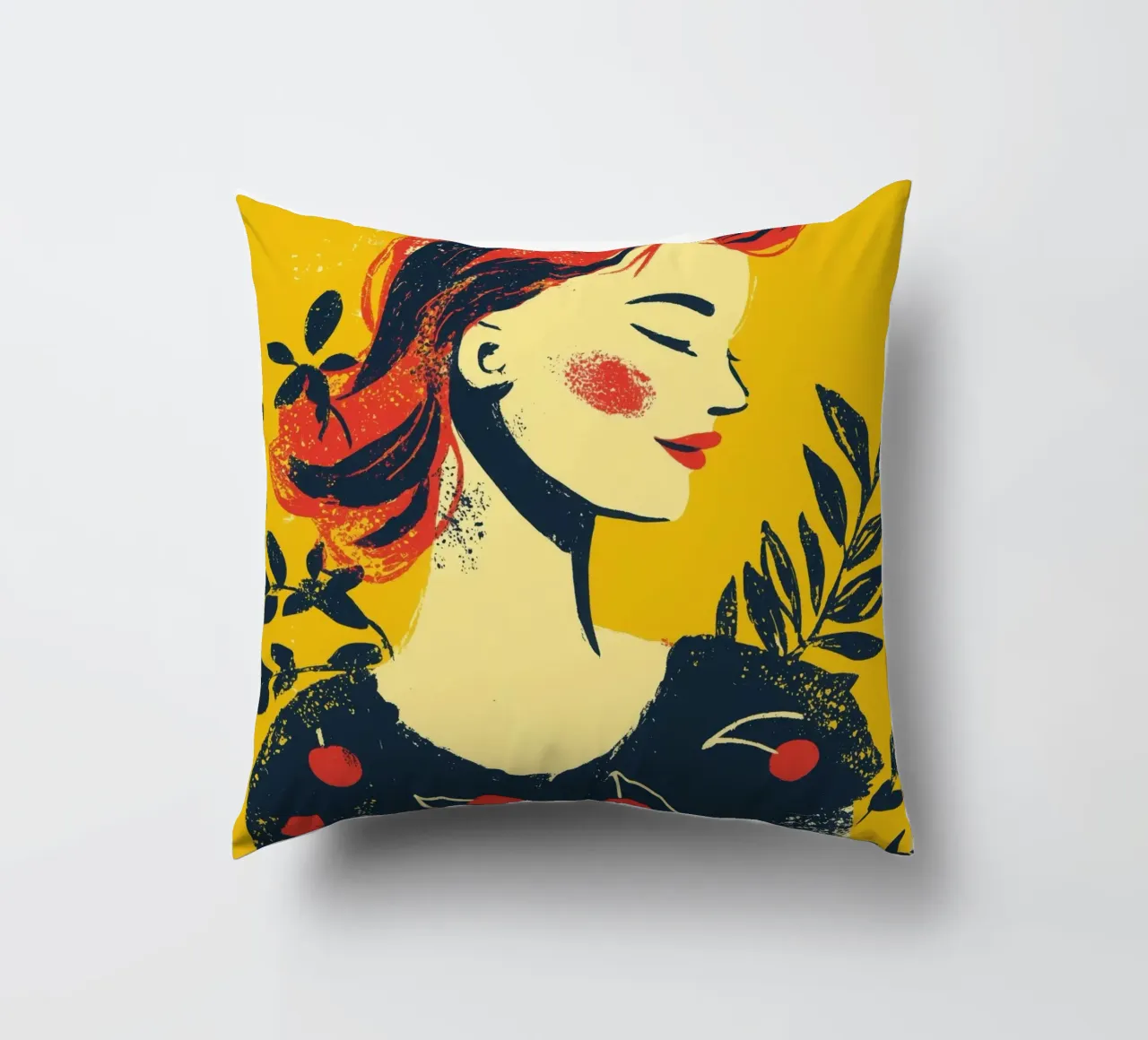 Ciliegia | Retro serigrafia nostalgia cuscino da Autofocus