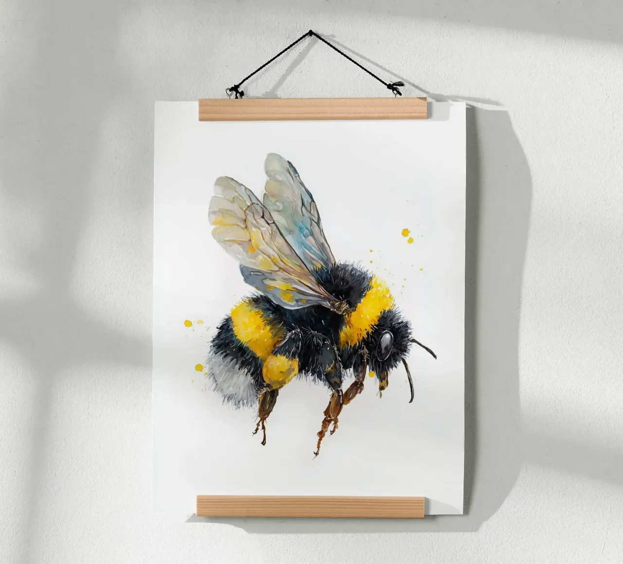 Poster di api ad acquerello per la cameretta dei bambini carta hahnemühle da Kid’s Dream