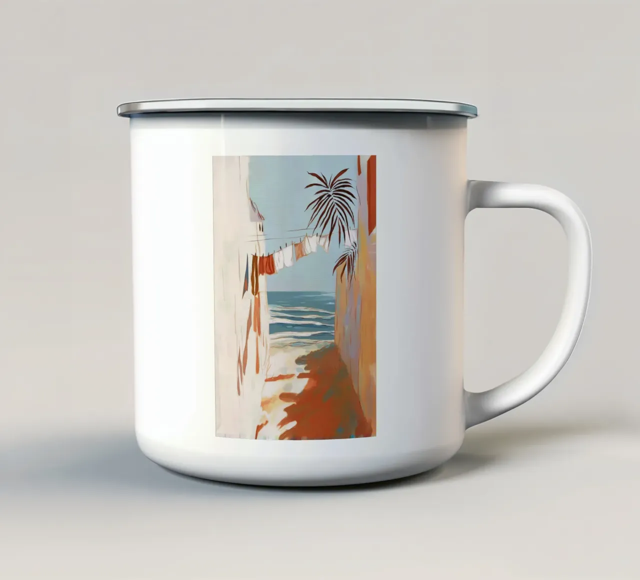 Whispers to the Sea tazza in smalto da Luca