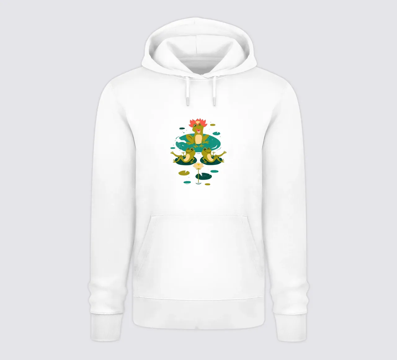 King Froggo and Waterlilies felpa con cappuccio da klossisch