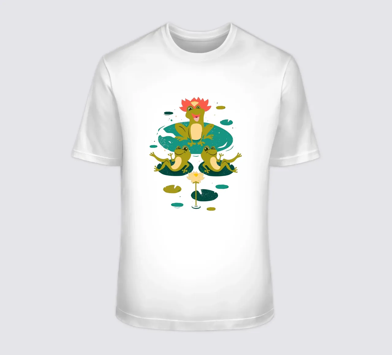 King Froggo and Waterlilies T-Shirt von klossisch