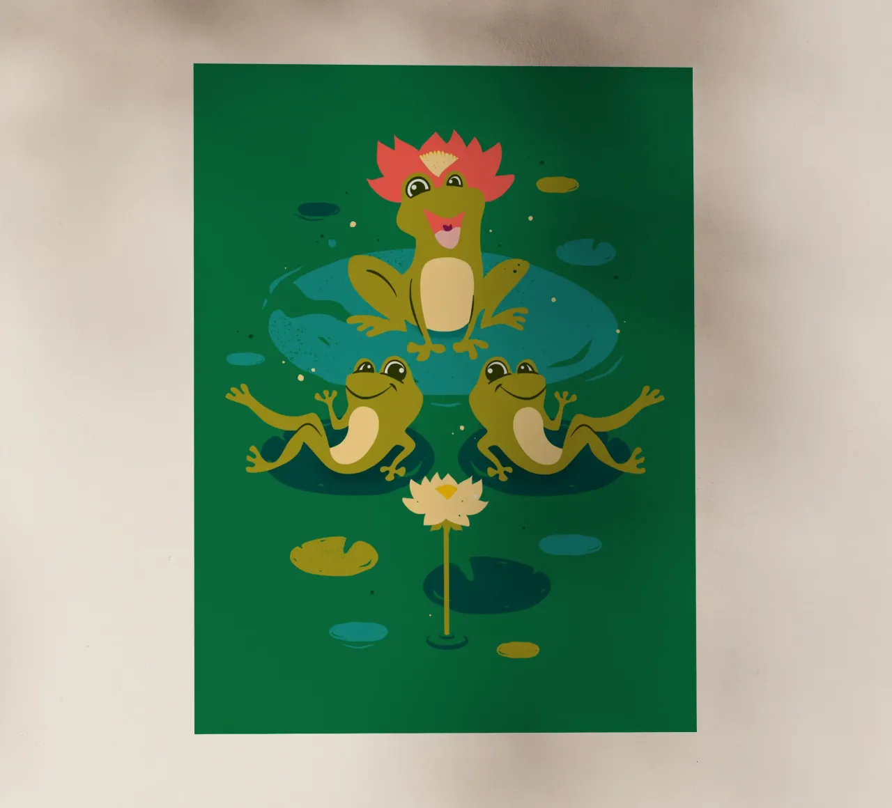 King Froggo and Waterlilies pellicola backlit da klossisch