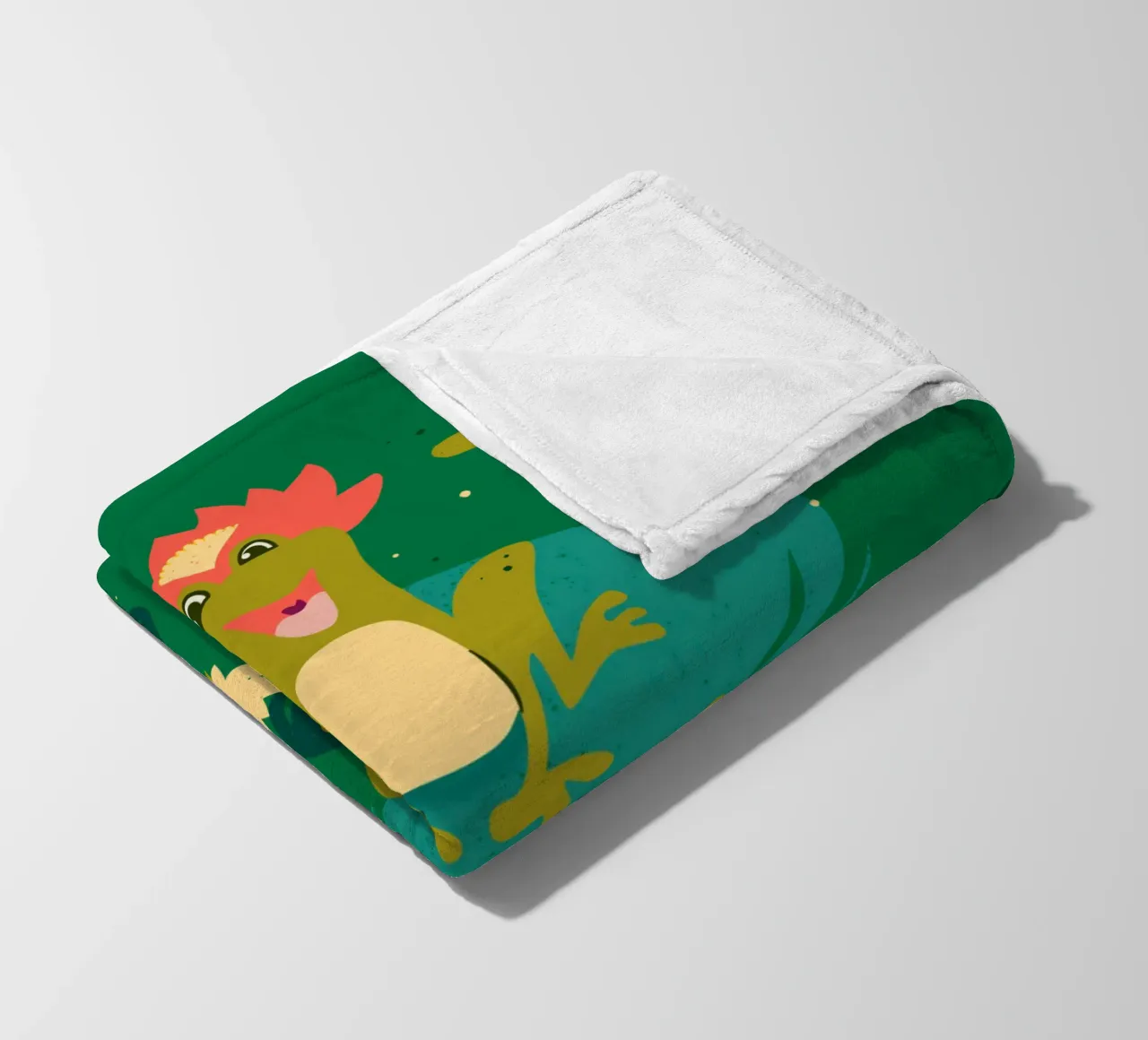 King Froggo and Waterlilies fleece blanket by klossisch