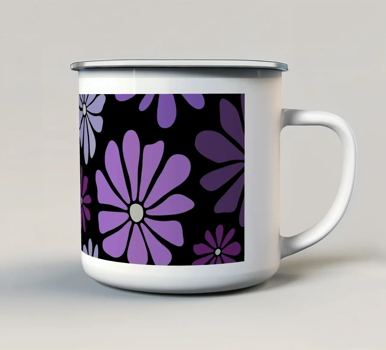 Mosaic Floral tazza in smalto da Vivi Nicolin