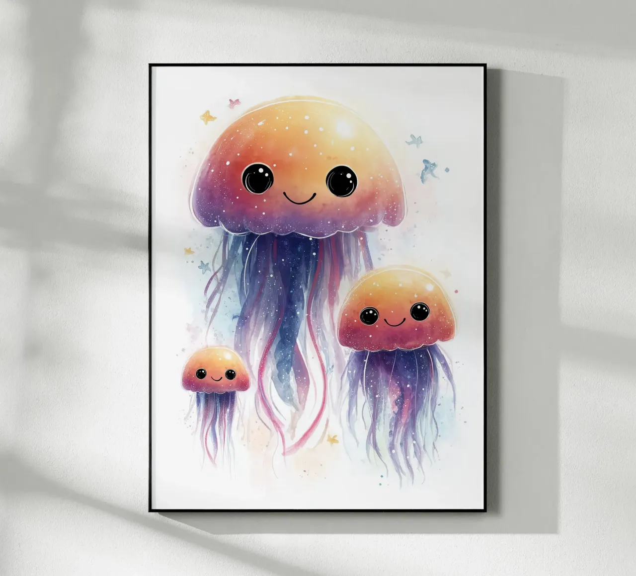 Poster con meduse colorate plexiglass da Kid’s Dream