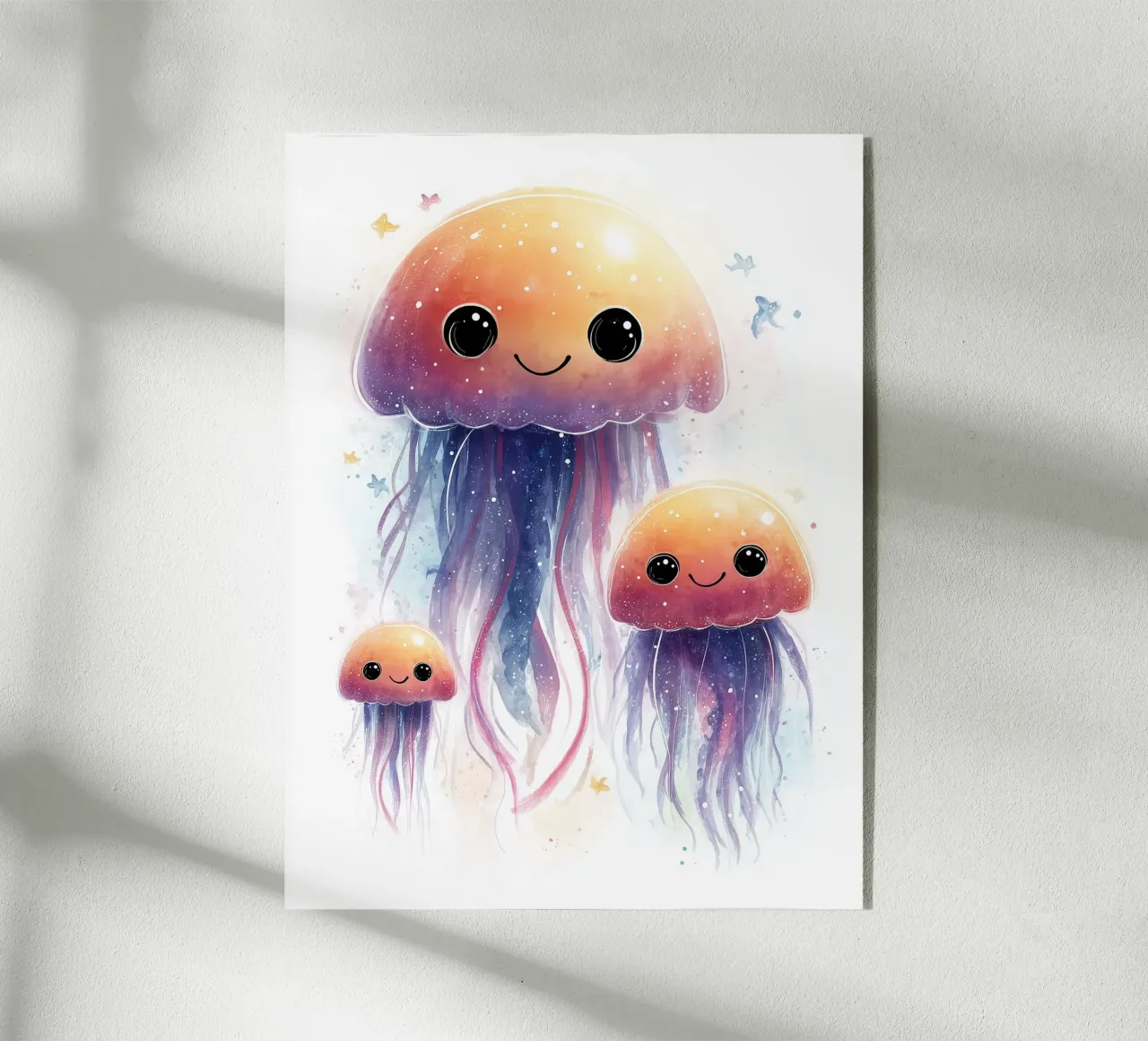 Poster con meduse colorate plexiglass da Kid’s Dream