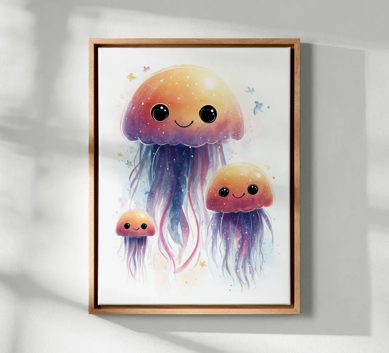 Poster con meduse colorate tela da Kid’s Dream