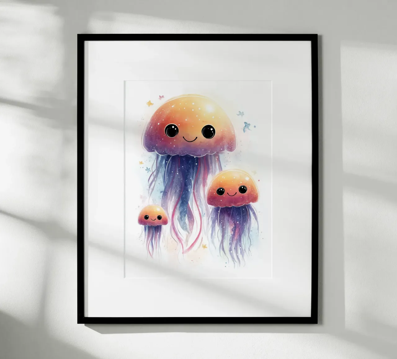 Poster con meduse colorate carta hahnemühle da Kid’s Dream