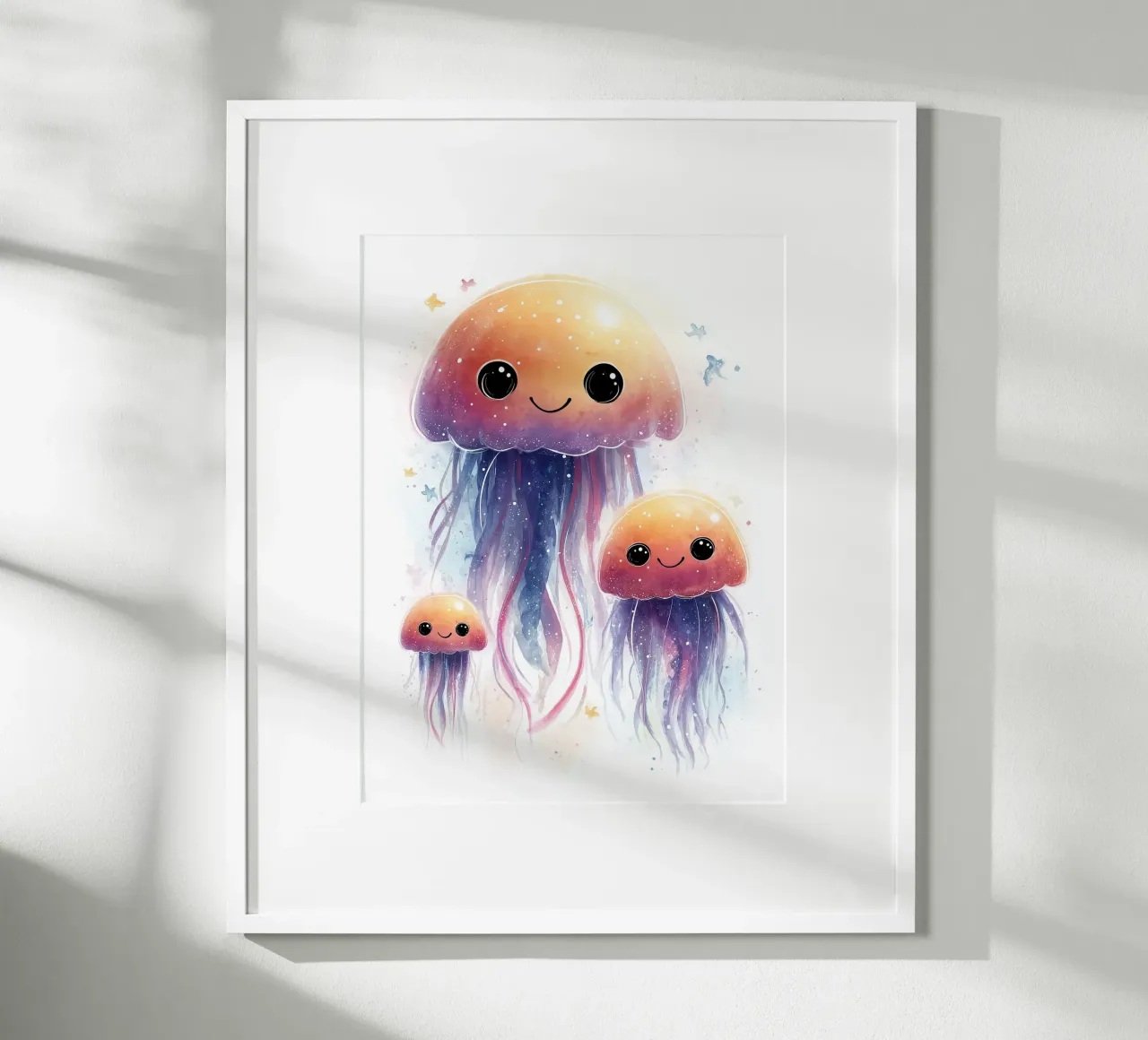Poster con meduse colorate carta hahnemühle da Kid’s Dream