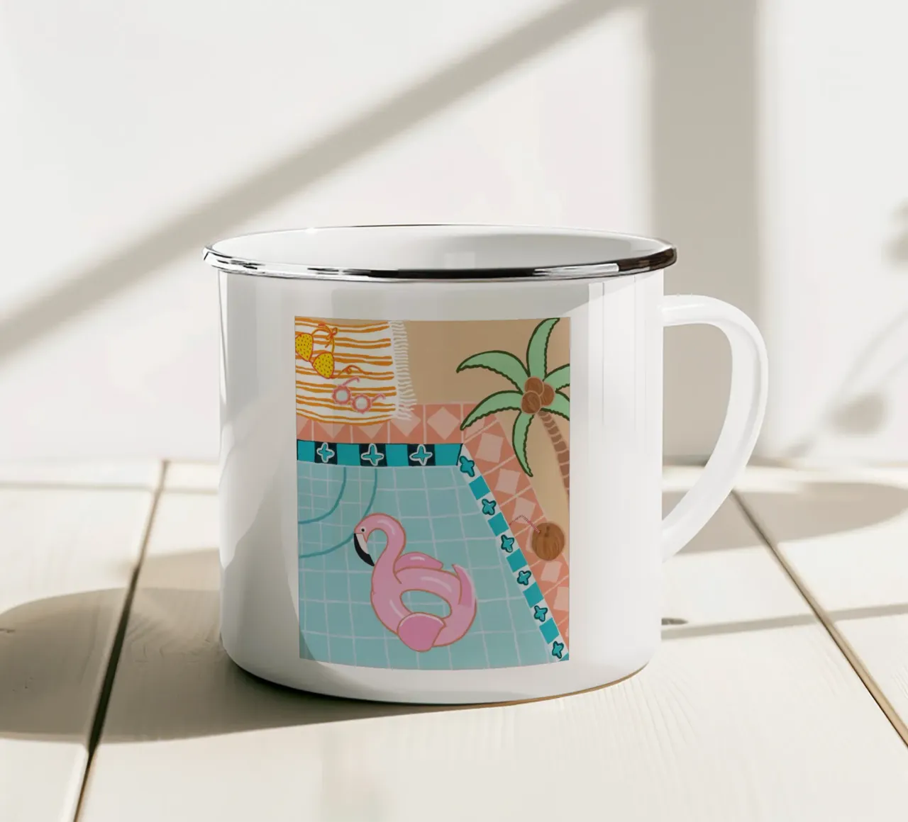 Britty Flynn - Palm Springs No2 tazza in smalto da Morgan shop