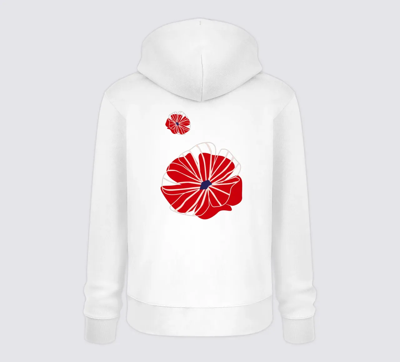 Poder de las flores rojas sudadera con capucha de Schuhmann Design
