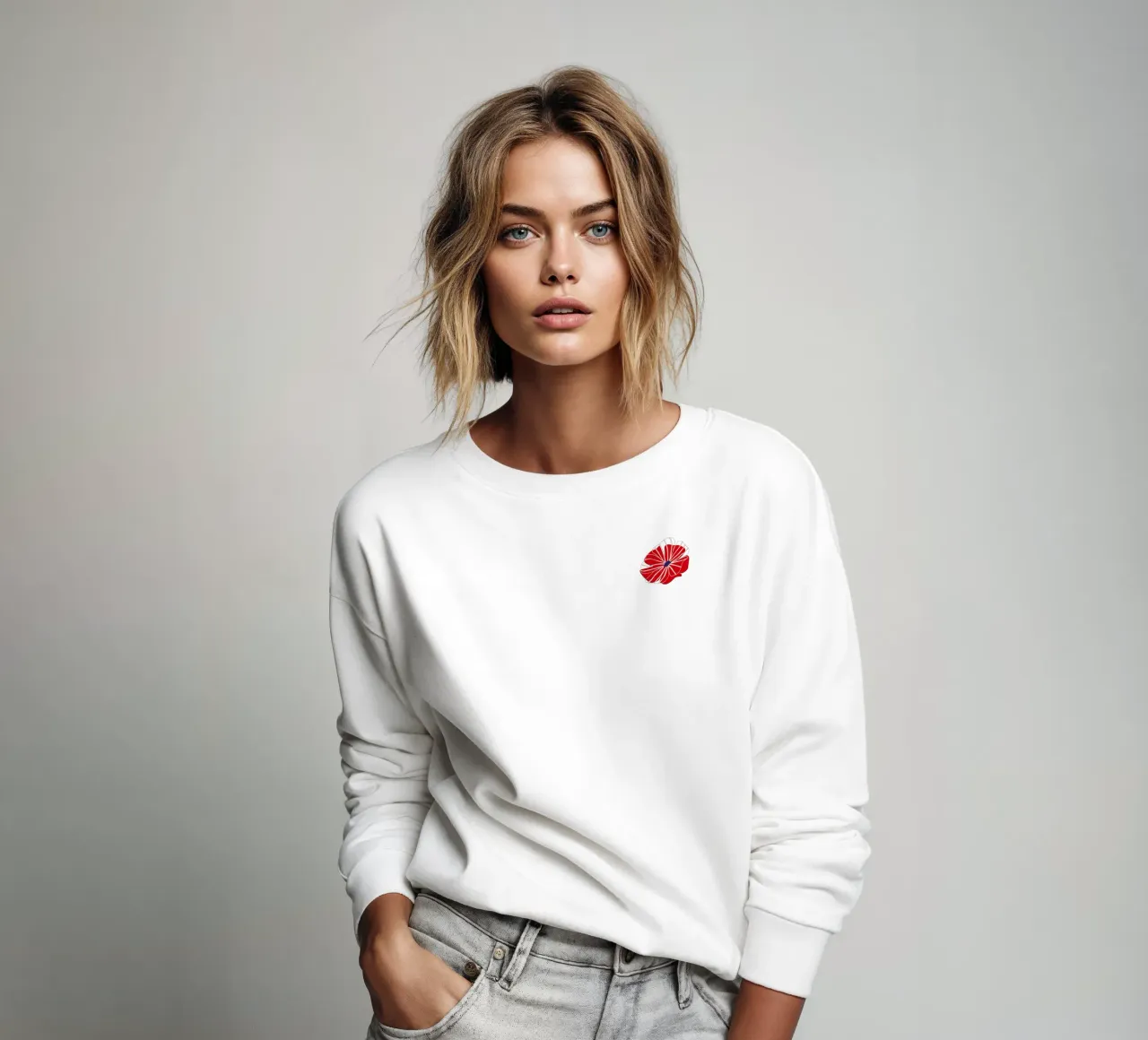 Poder de las flores rojas sudadera de Schuhmann Design