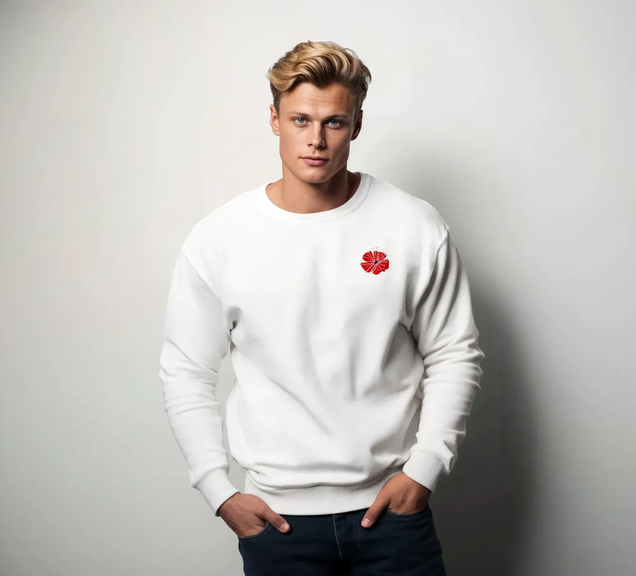 Poder de las flores rojas sudadera de Schuhmann Design