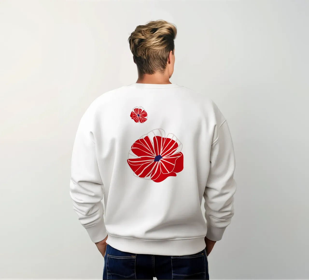 Poder de las flores rojas sudadera de Schuhmann Design