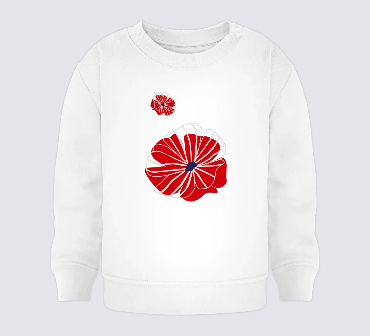Poder de las flores rojas sudadera de bebé de Schuhmann Design