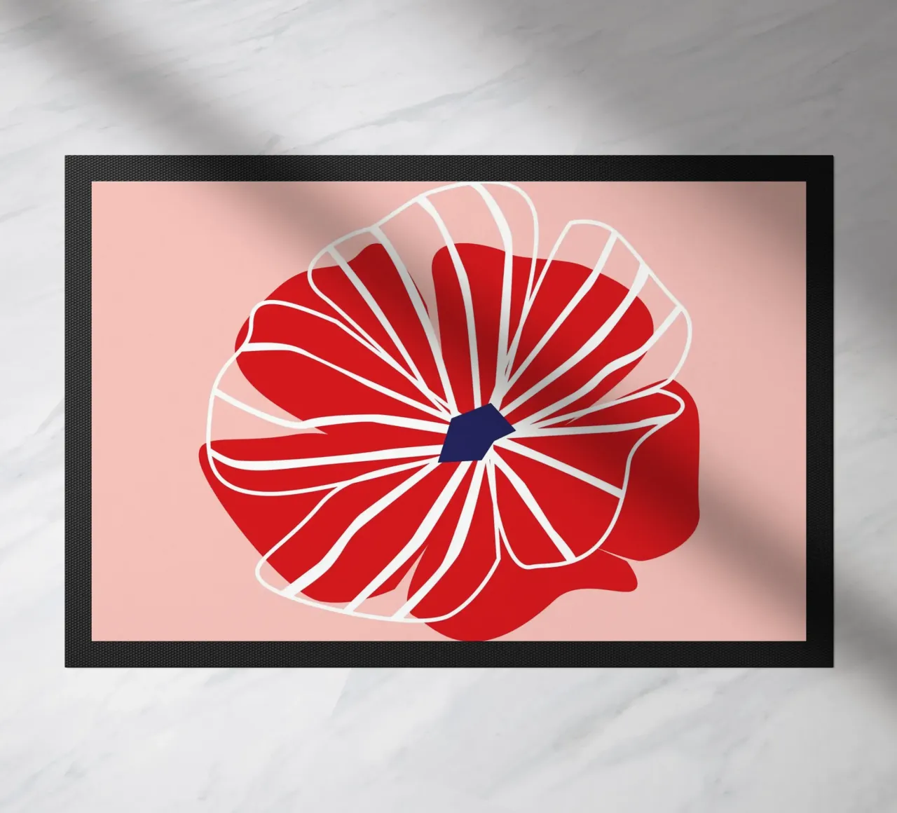Poder de las flores rojas felpudo de Schuhmann Design