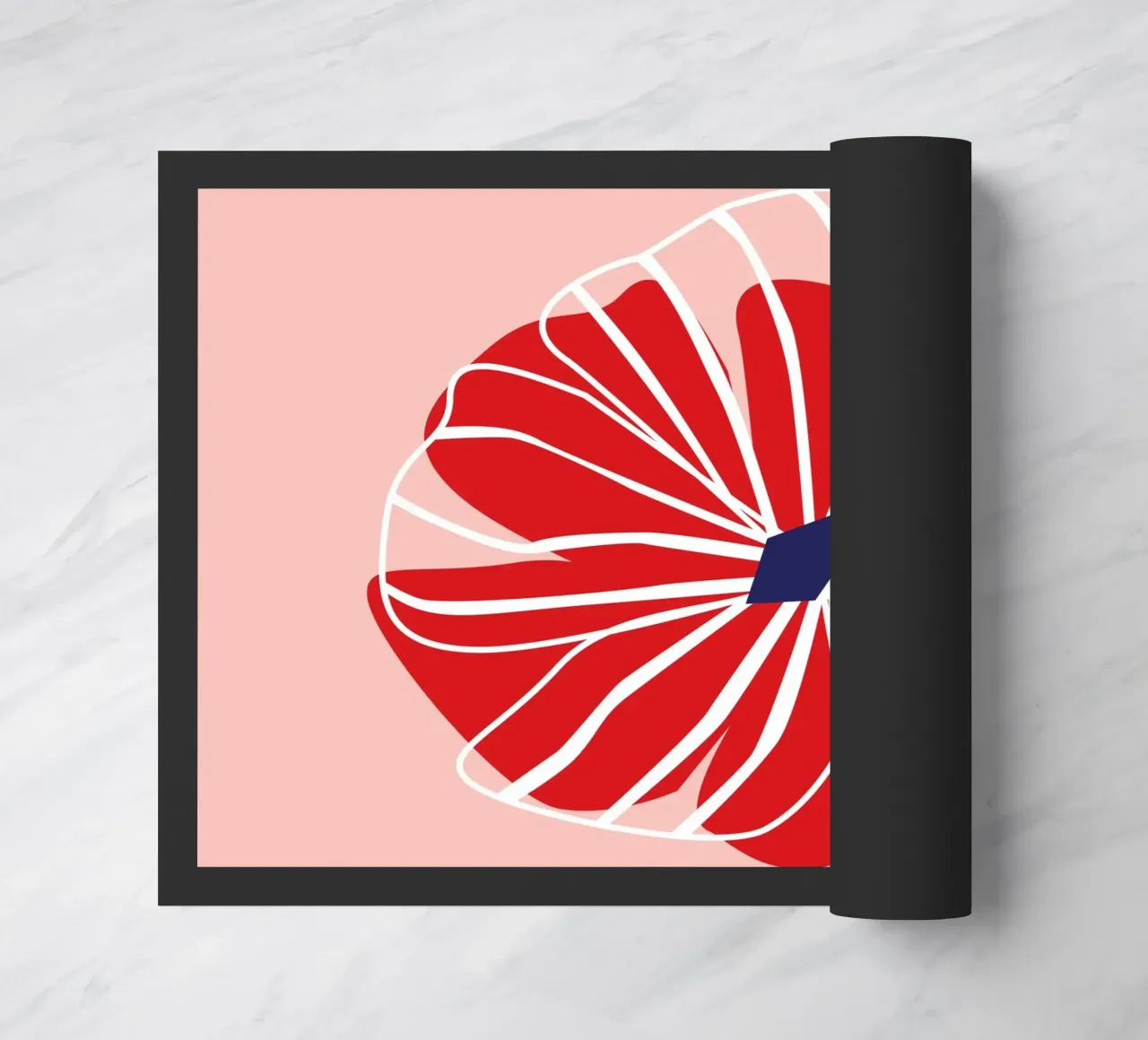 Poder de las flores rojas felpudo de Schuhmann Design