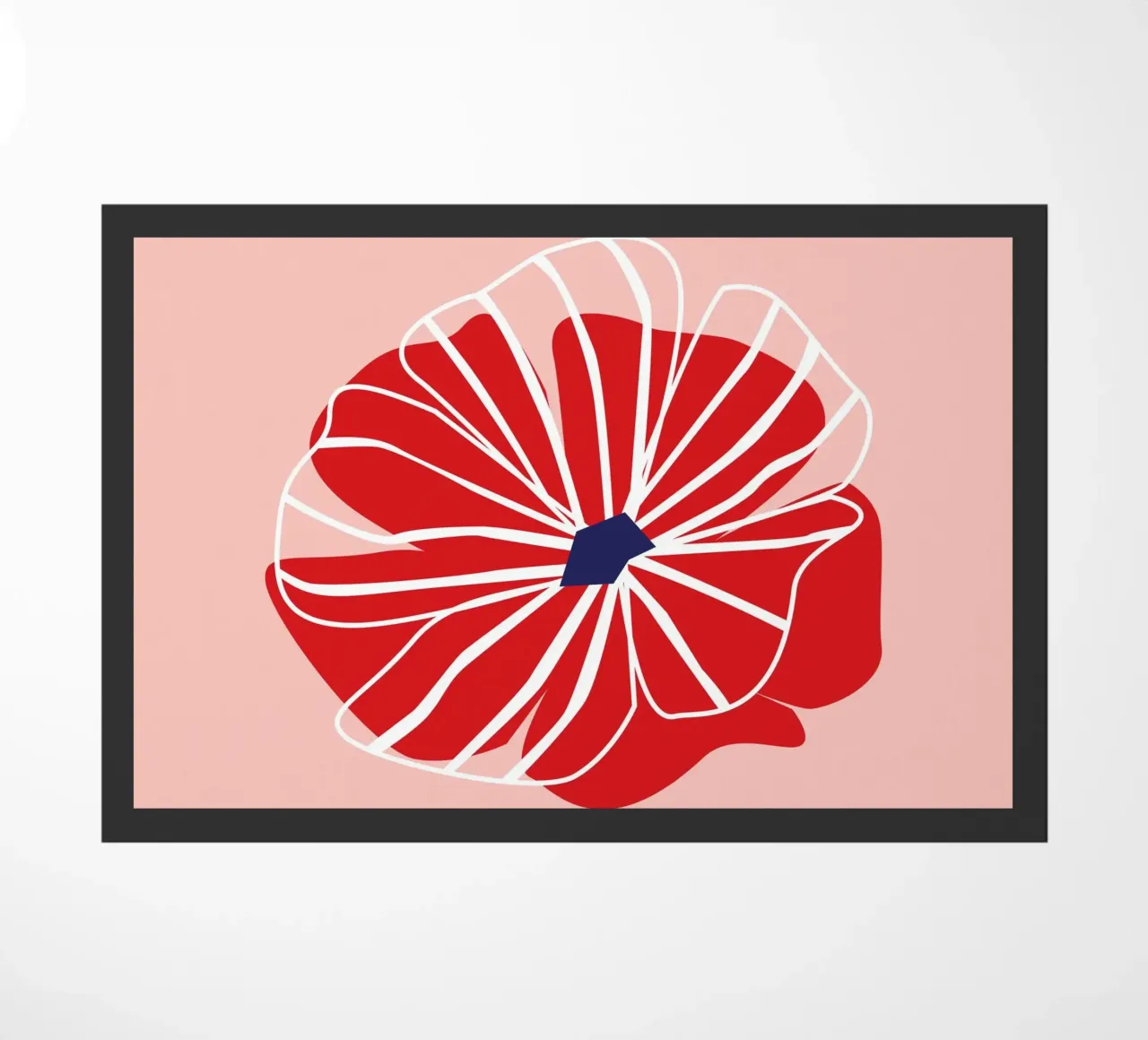 Poder de las flores rojas felpudo de Schuhmann Design