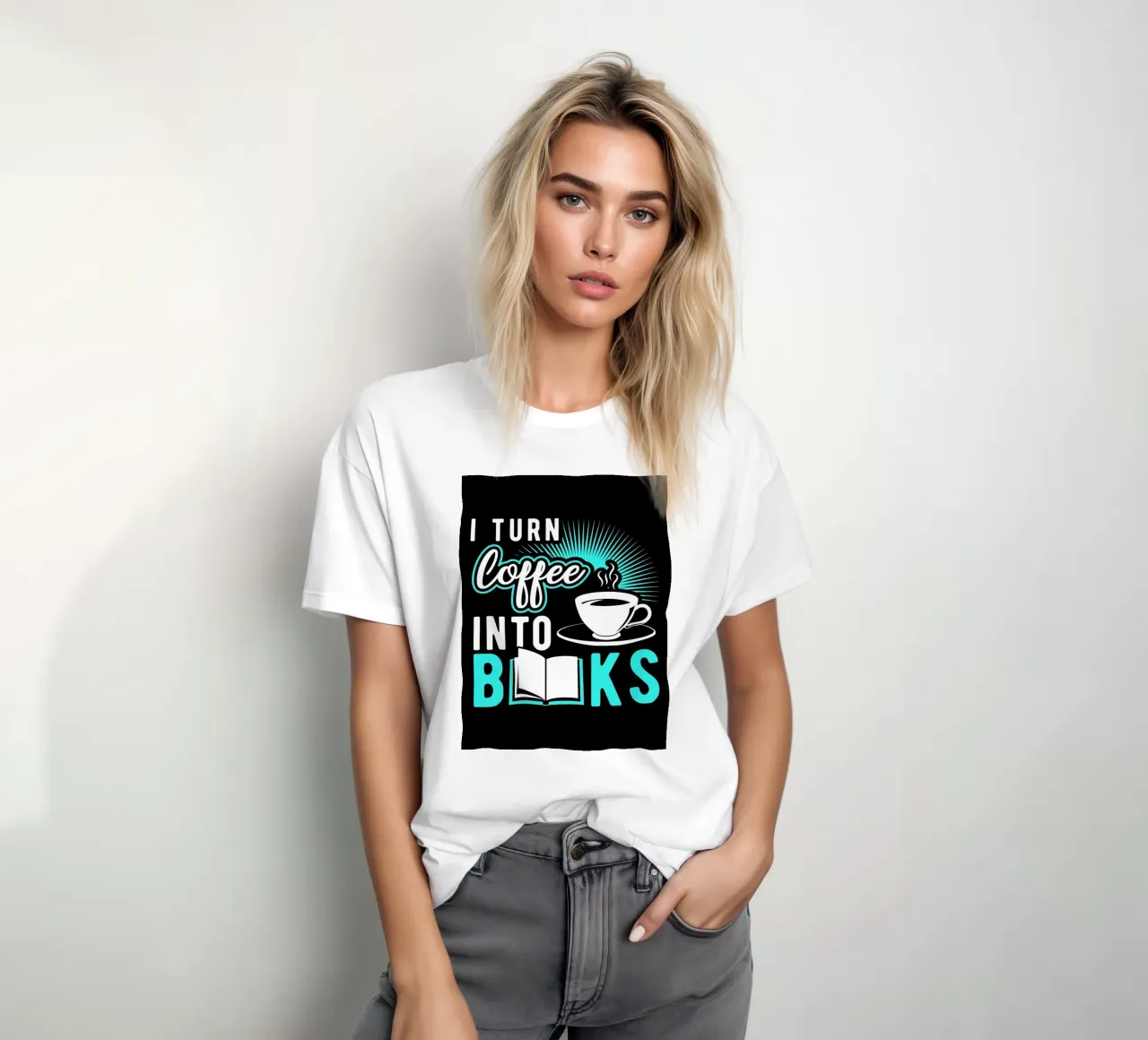 Caffè e libri t-shirt da Barbara Wright