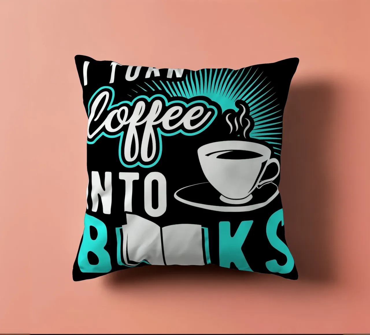 Caffè e libri cuscino da Barbara Wright