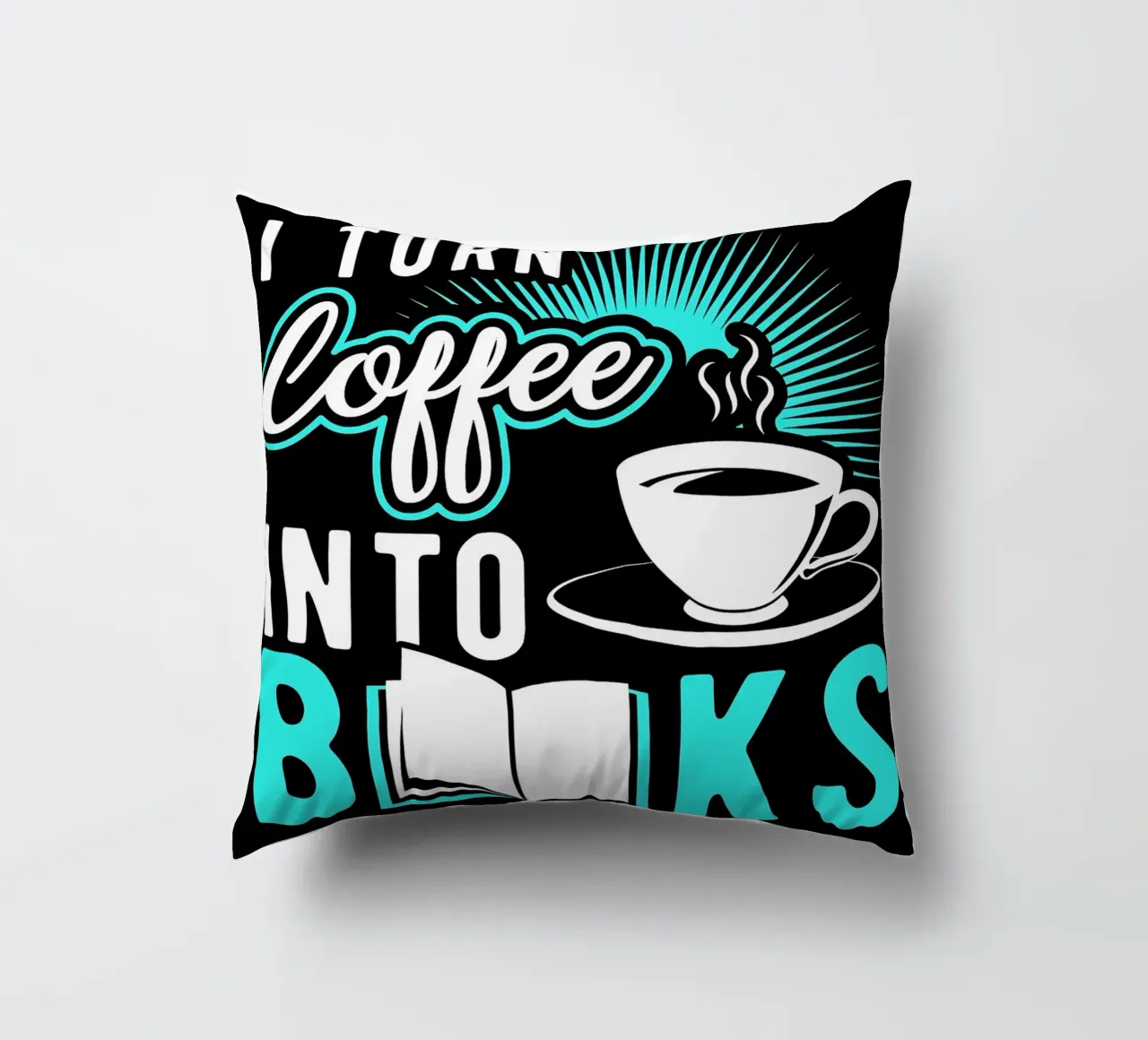 Caffè e libri cuscino da Barbara Wright