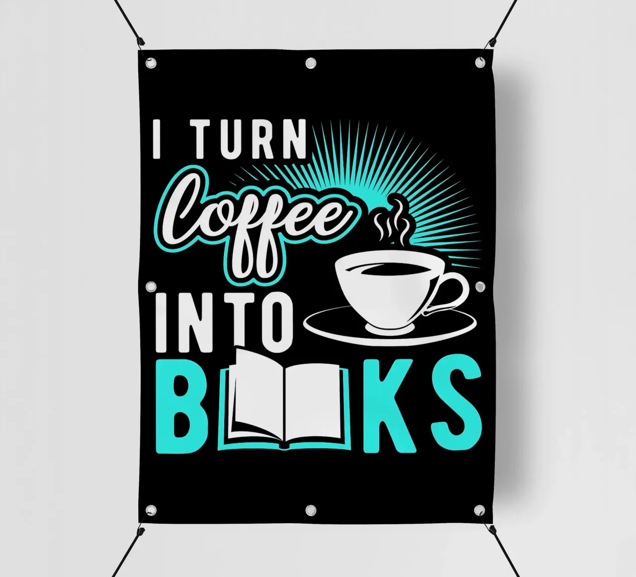 Caffè e libri telo in pvc da Barbara Wright