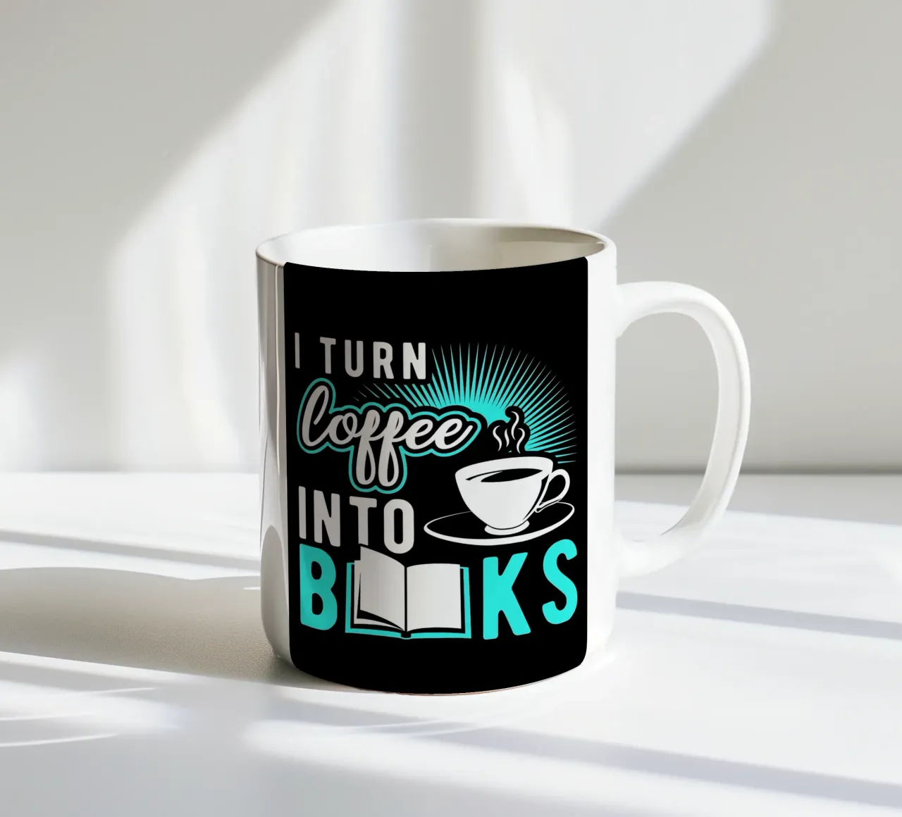 Caffè e libri tazza in ceramica da Barbara Wright