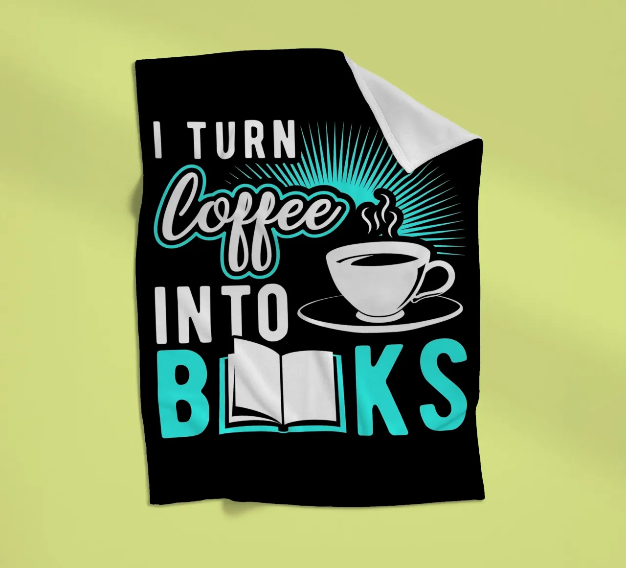 Caffè e libri coperta in pile da Barbara Wright