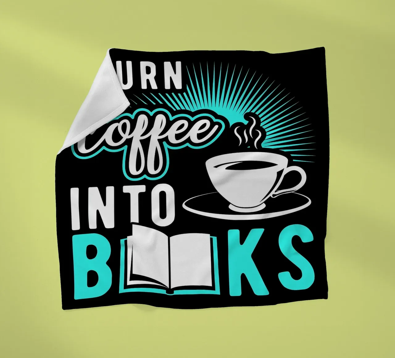 Caffè e libri coperta in pile da Barbara Wright