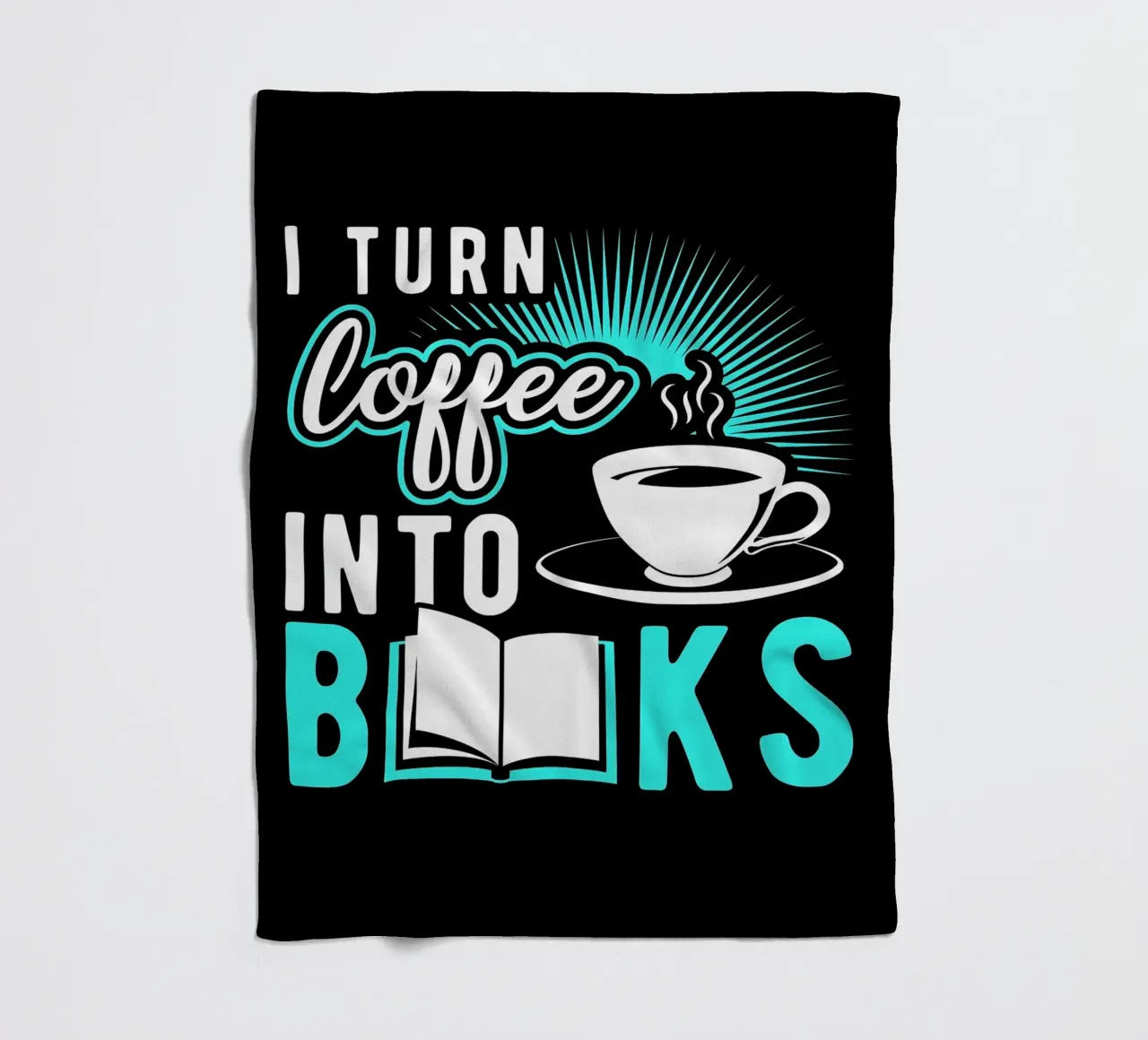 Caffè e libri coperta in pile da Barbara Wright