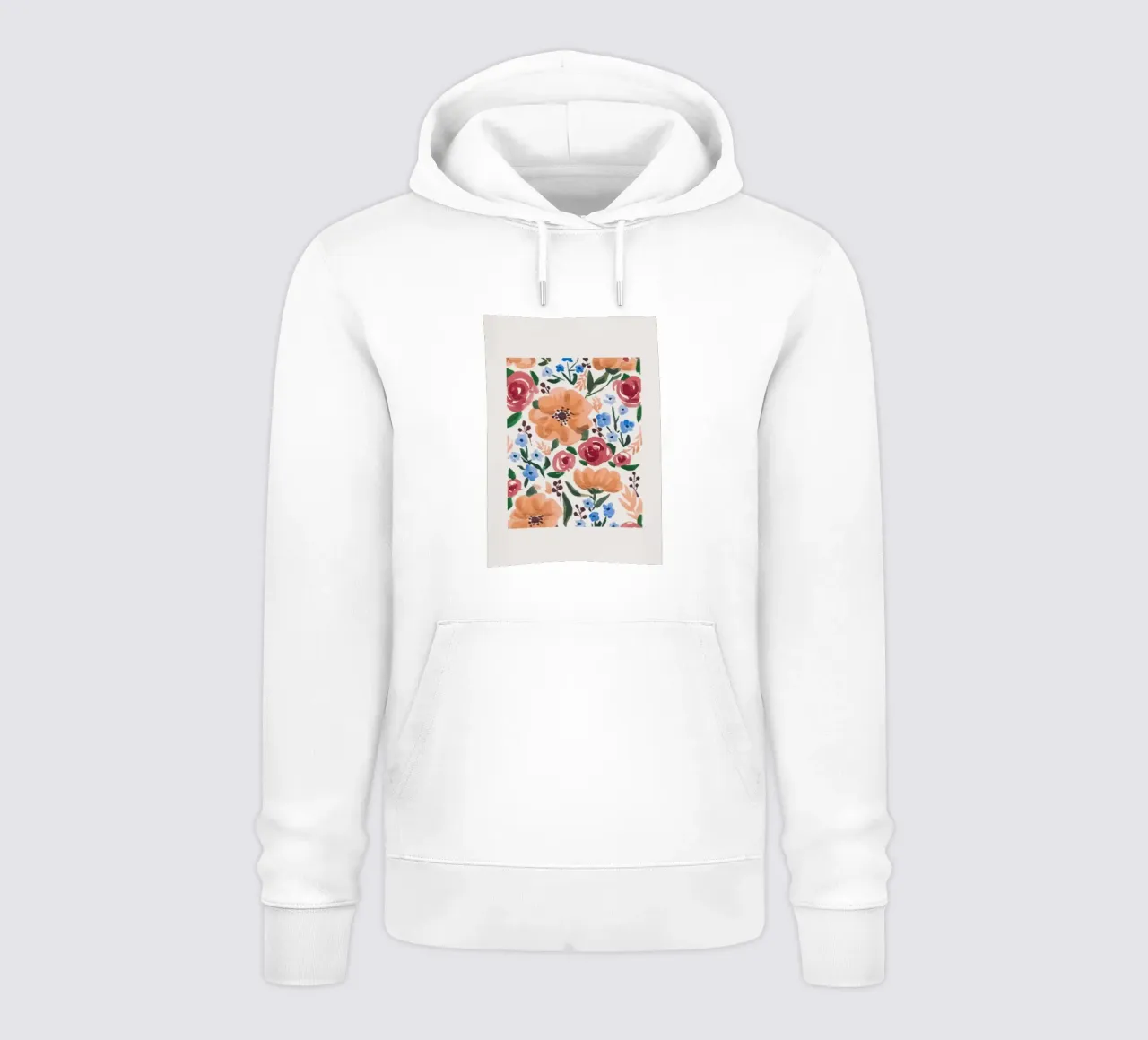 Fiori acquerellati felpa con cappuccio da Morgan shop