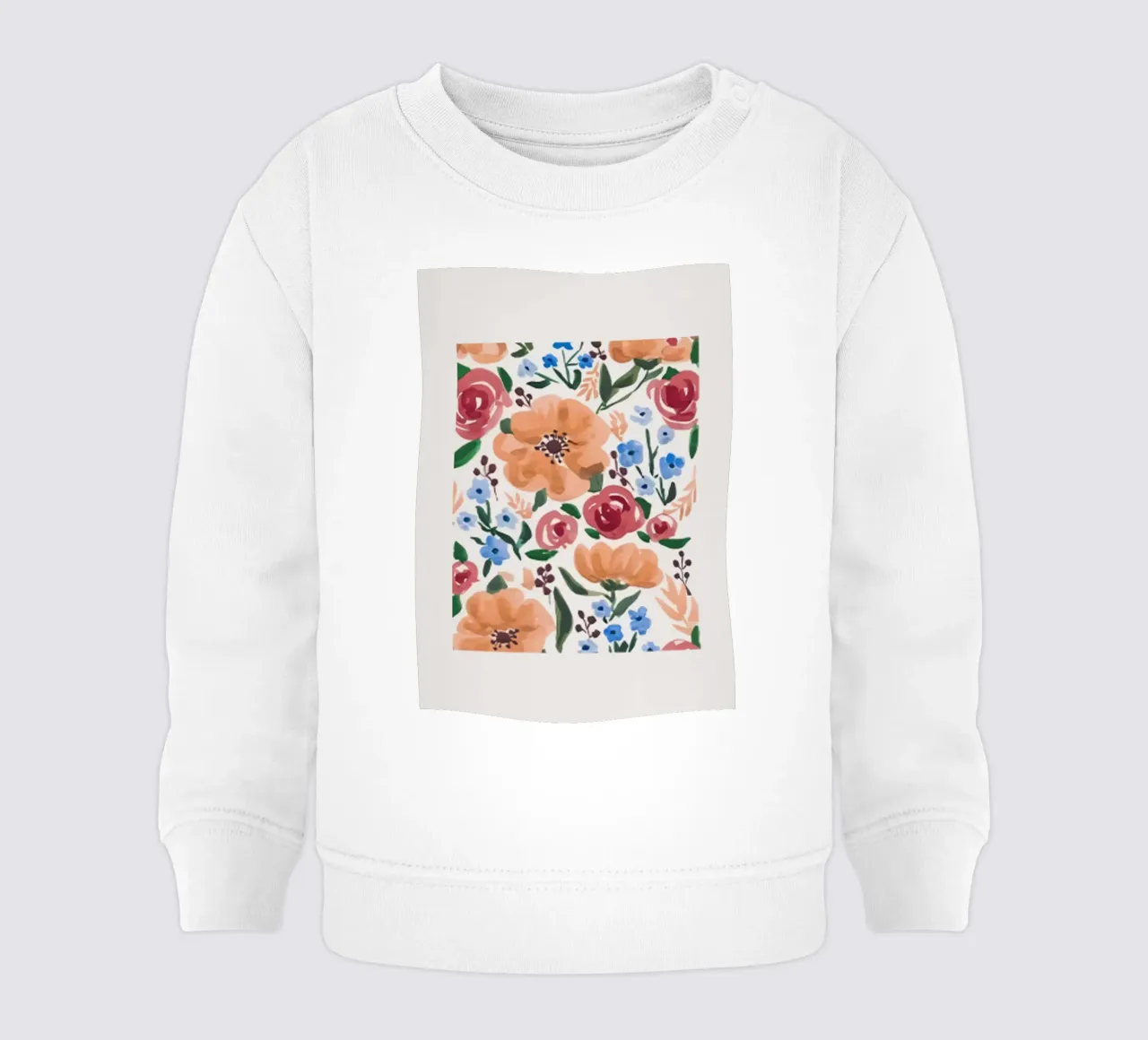 Fiori acquerellati felpa neonato da Morgan shop