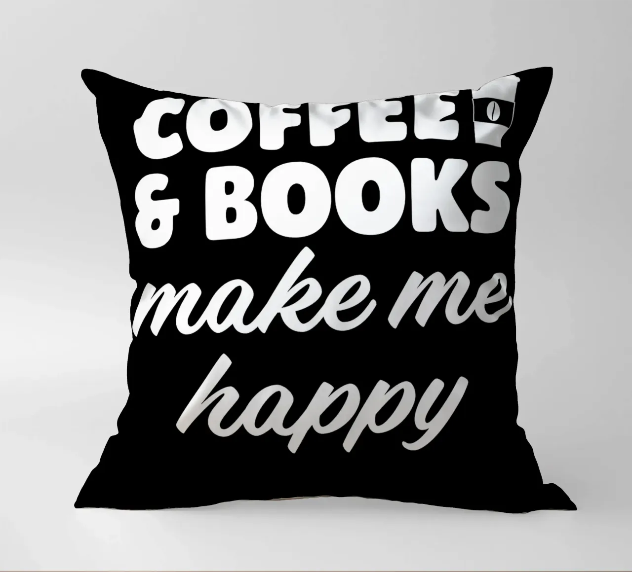 Caffè e libri mi fanno cuscino da Barbara Wright