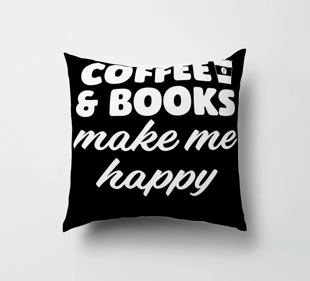 Caffè e libri mi fanno cuscino da Barbara Wright