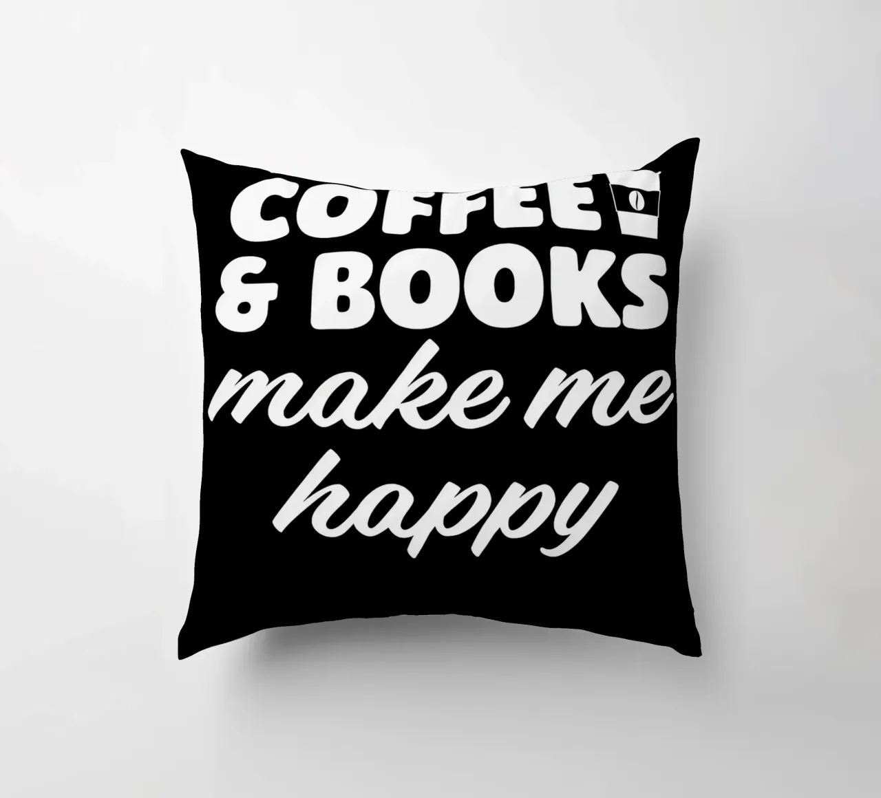 Caffè e libri mi fanno cuscino da Barbara Wright