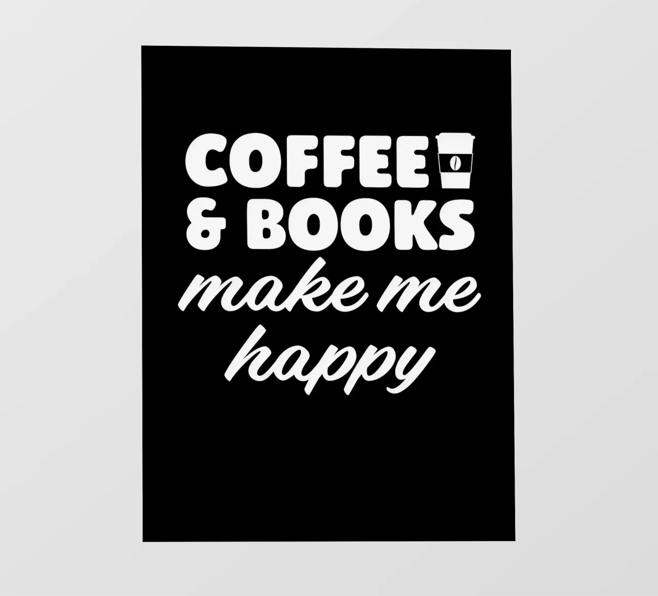 Caffè e libri mi fanno telo in pvc da Barbara Wright